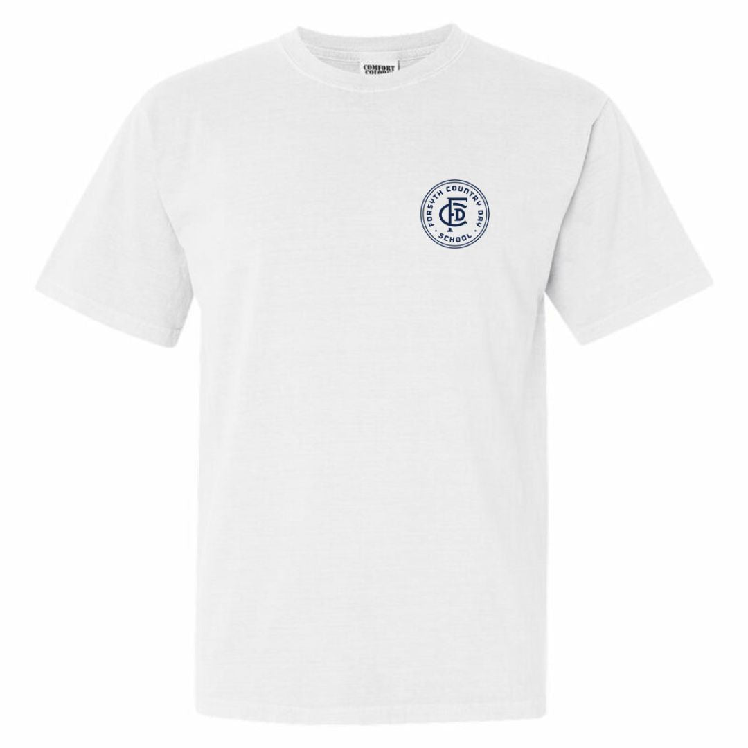 Adult T-Shirt with FCDS Badge + FCD Monogram on Back