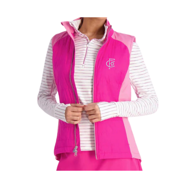 Women's Quilted Tess Vest with FCDS Monogram