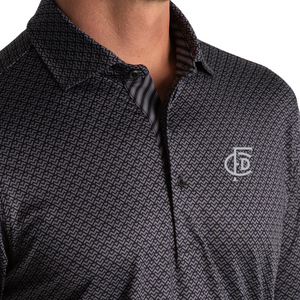 Men's Summit Print Polo Shirt with Monogram