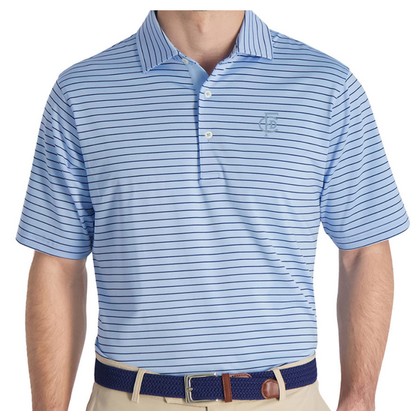 Men's Michael Stripe Polo with Monogram