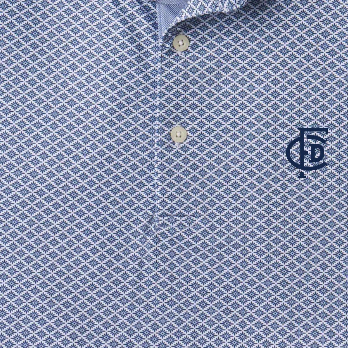 Men's Palmetto Print Polo Shirt with Monogram