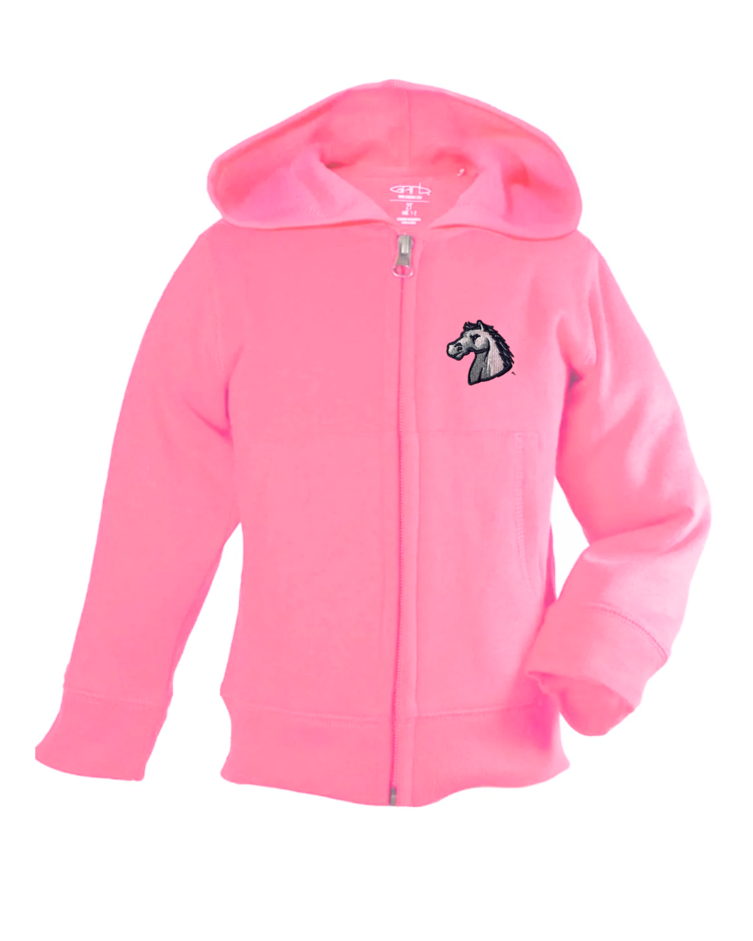 Toddler Hoodie Zip with Embroidered Fury