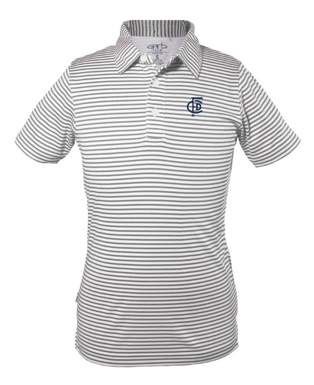 Youth Striped Carson Polo Shirt with Monogram