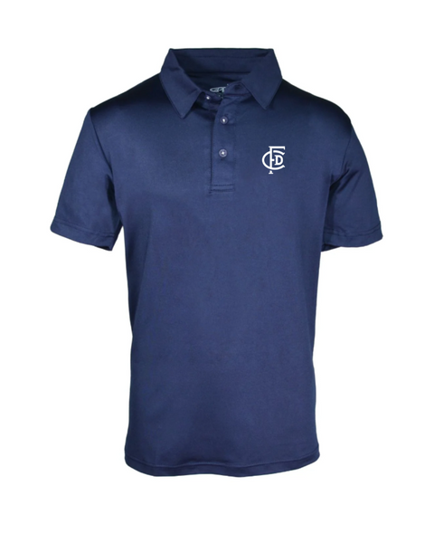Youth Blake Solid Polo with Monogram