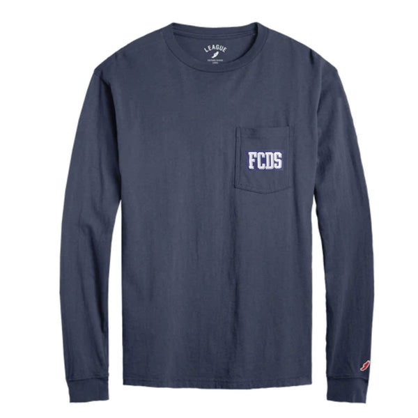 Adult Long Sleeve T-Shirt with FCDS on Pocket