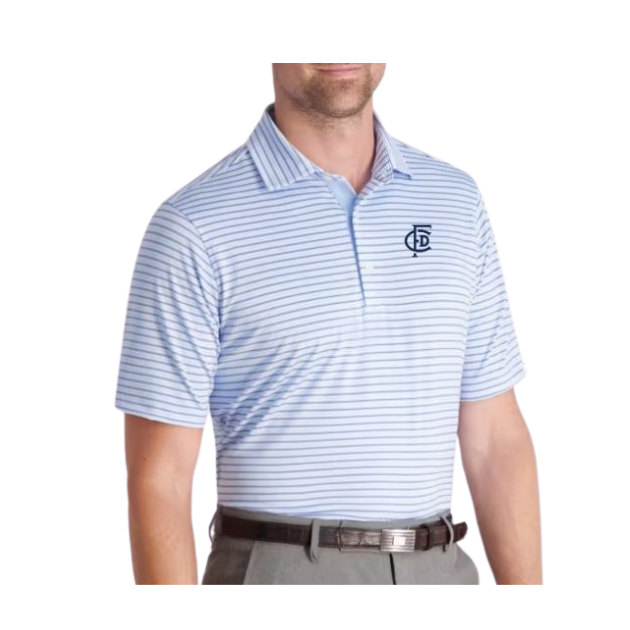 Men's Rick Stripe Polo Shirt with FCD Monogram