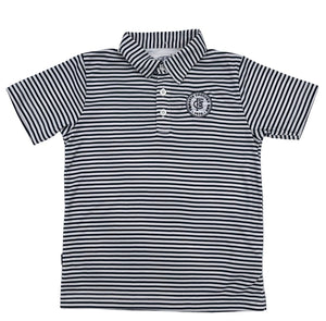 Youth Striped Carson Polo Shirt with FCDS Badge