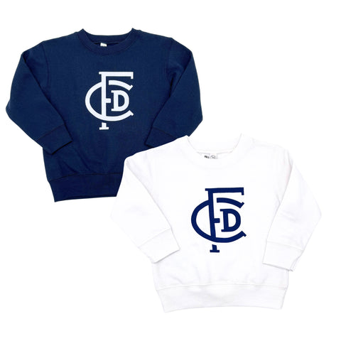 Toddler Crew Sweatshirt "FCD" Monogram-SALE