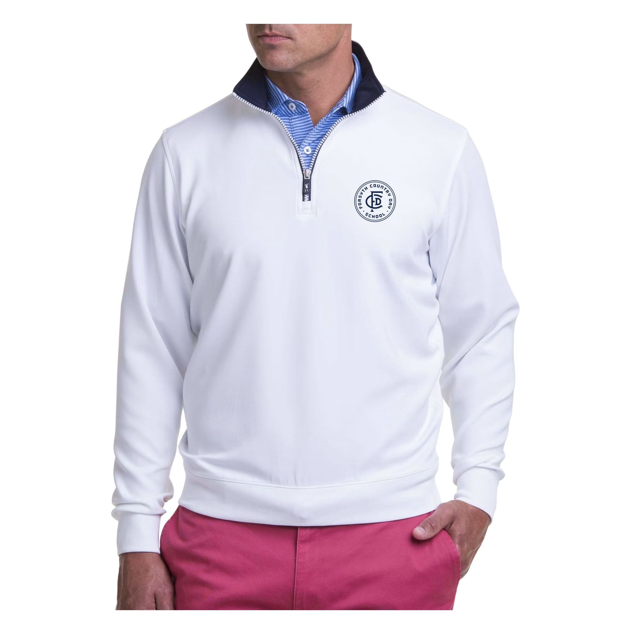 Men's 1/4 Zip Caves Pullover with FCDS Badge