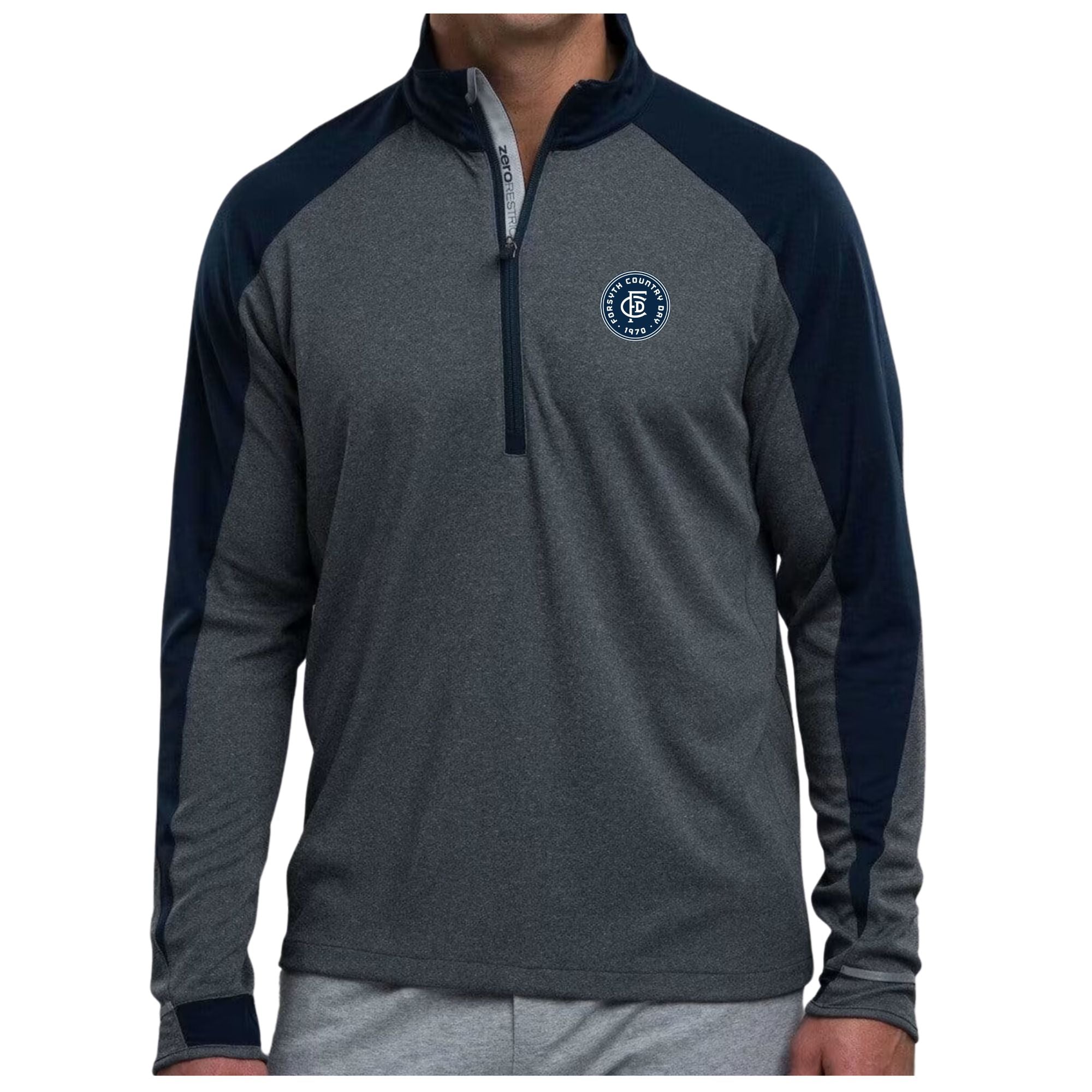 Adult/Men's 1/4 Zip Pullover with FCDS Badge - Z425